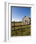 Mountain bike and barn on Birch Hill, New Durham, New Hampshire, USA-Jerry & Marcy Monkman-Framed Photographic Print