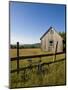 Mountain bike and barn on Birch Hill, New Durham, New Hampshire, USA-Jerry & Marcy Monkman-Mounted Photographic Print