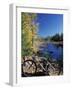 Mountain Bike at Beaver Pond in Pawtuckaway State Park, New Hampshire, USA-Jerry & Marcy Monkman-Framed Photographic Print