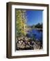 Mountain Bike at Beaver Pond in Pawtuckaway State Park, New Hampshire, USA-Jerry & Marcy Monkman-Framed Photographic Print
