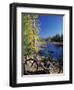 Mountain Bike at Beaver Pond in Pawtuckaway State Park, New Hampshire, USA-Jerry & Marcy Monkman-Framed Photographic Print