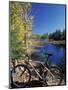 Mountain Bike at Beaver Pond in Pawtuckaway State Park, New Hampshire, USA-Jerry & Marcy Monkman-Mounted Photographic Print