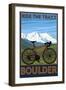 Mountain Bike - Boulder, Colorado, c.2009-Lantern Press-Framed Art Print