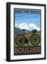 Mountain Bike - Boulder, Colorado, c.2009-Lantern Press-Framed Art Print