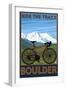 Mountain Bike - Boulder, Colorado, c.2009-Lantern Press-Framed Art Print