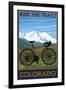 Mountain Bike - Colorado-Lantern Press-Framed Art Print