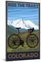 Mountain Bike - Colorado-Lantern Press-Mounted Art Print