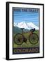 Mountain Bike - Colorado-Lantern Press-Framed Art Print