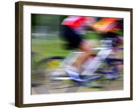 Mountain Bike Race, Bannockburn, near Cromwell, Central Otago, South Island, New Zealand-David Wall-Framed Photographic Print