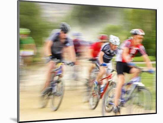 Mountain Bike Race, Bannockburn, near Cromwell, Central Otago, South Island, New Zealand-David Wall-Mounted Photographic Print