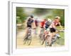 Mountain Bike Race, Bannockburn, near Cromwell, Central Otago, South Island, New Zealand-David Wall-Framed Photographic Print