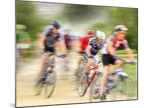 Mountain Bike Race, Bannockburn, near Cromwell, Central Otago, South Island, New Zealand-David Wall-Mounted Photographic Print