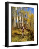 Mountain Bike Race, Methow Valley, Washington State, USA-David Barnes-Framed Photographic Print