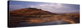 Mountain Bike Riders on a Trail, Slickrock Trail, Sand Flats Recreation Area, Moab, Utah, USA-null-Stretched Canvas