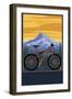 Mountain Bike Scene-Lantern Press-Framed Art Print