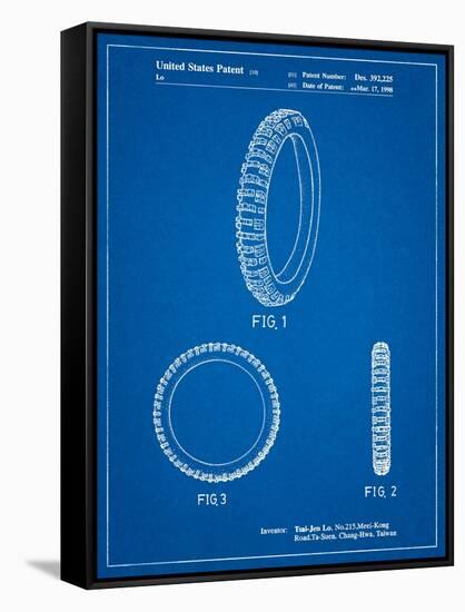 Mountain Bike Tire Patent-Cole Borders-Framed Stretched Canvas