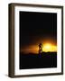 Mountain Biker Against Stormy Sunset, Fruita, Colorado, USA-Chuck Haney-Framed Photographic Print