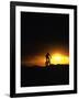 Mountain Biker Against Stormy Sunset, Fruita, Colorado, USA-Chuck Haney-Framed Photographic Print