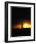 Mountain Biker Against Stormy Sunset, Fruita, Colorado, USA-Chuck Haney-Framed Premium Photographic Print