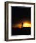 Mountain Biker Against Stormy Sunset, Fruita, Colorado, USA-Chuck Haney-Framed Photographic Print