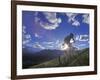 Mountain Biker at Sunset, Canmore, Alberta, Canada-Chuck Haney-Framed Photographic Print