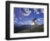 Mountain Biker at Sunset, Canmore, Alberta, Canada-Chuck Haney-Framed Premium Photographic Print