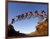 Mountain Biker Catches Air at Rampage Site near Virgin, Utah, USA-Chuck Haney-Framed Photographic Print