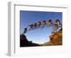 Mountain Biker Catches Air at Rampage Site near Virgin, Utah, USA-Chuck Haney-Framed Photographic Print