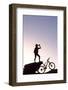 Mountain Biker, Grindelwald, Bernese Oberland, Switzerland (Mr)-Norbert Eisele-Hein-Framed Photographic Print