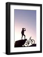 Mountain Biker, Grindelwald, Bernese Oberland, Switzerland (Mr)-Norbert Eisele-Hein-Framed Photographic Print