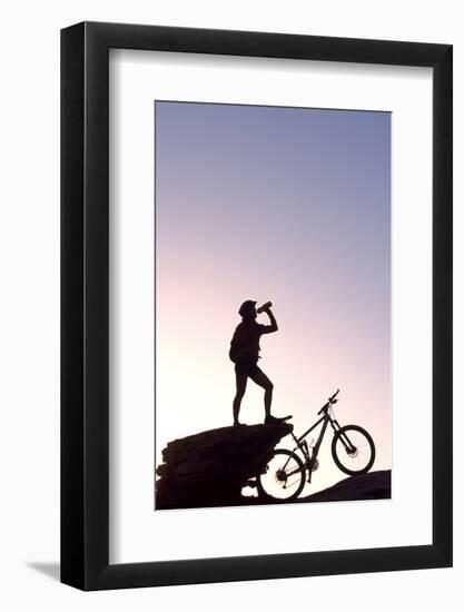 Mountain Biker, Grindelwald, Bernese Oberland, Switzerland (Mr)-Norbert Eisele-Hein-Framed Photographic Print