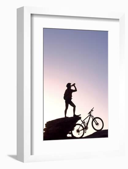 Mountain Biker, Grindelwald, Bernese Oberland, Switzerland (Mr)-Norbert Eisele-Hein-Framed Photographic Print