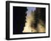 Mountain Biker on a Dusty Road, Swan Valley, Montana, USA-Chuck Haney-Framed Photographic Print