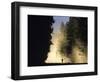 Mountain Biker on a Dusty Road, Swan Valley, Montana, USA-Chuck Haney-Framed Photographic Print