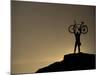 Mountain Biker on Cliffs, Turnagain Arm, Alaska, USA-Paul Souders-Mounted Photographic Print