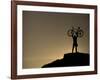 Mountain Biker on Cliffs, Turnagain Arm, Alaska, USA-Paul Souders-Framed Photographic Print