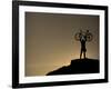 Mountain Biker on Cliffs, Turnagain Arm, Alaska, USA-Paul Souders-Framed Photographic Print