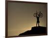 Mountain Biker on Cliffs, Turnagain Arm, Alaska, USA-Paul Souders-Framed Photographic Print