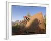 Mountain Biker on Natural Wall Ride, Rockville, Utah, USA-Chuck Haney-Framed Photographic Print