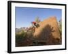 Mountain Biker on Natural Wall Ride, Rockville, Utah, USA-Chuck Haney-Framed Photographic Print