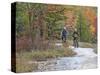 Mountain Bikers on the Slickrock of Dupont State Forest in North Carolina, USA-Chuck Haney-Stretched Canvas