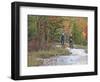 Mountain Bikers on the Slickrock of Dupont State Forest in North Carolina, USA-Chuck Haney-Framed Photographic Print