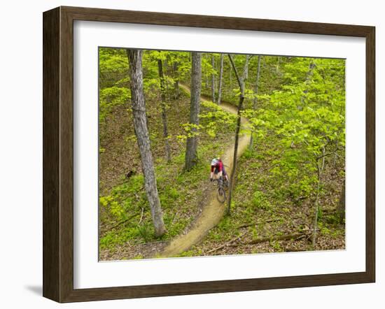 Mountain Biking at Brown County State Park in Indiana, Usa-Chuck Haney-Framed Photographic Print