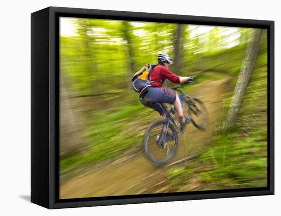 Mountain Biking at Brown County State Park in Indiana, Usa-Chuck Haney-Framed Stretched Canvas