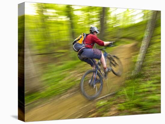 Mountain Biking at Brown County State Park in Indiana, Usa-Chuck Haney-Stretched Canvas