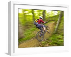 Mountain Biking at Brown County State Park in Indiana, Usa-Chuck Haney-Framed Photographic Print