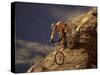 Mountain Biking Downhill-null-Stretched Canvas