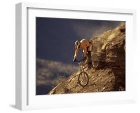 Mountain Biking Downhill-null-Framed Premium Photographic Print