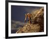 Mountain Biking Downhill-null-Framed Photographic Print