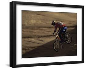 Mountain Biking Downhill-null-Framed Photographic Print